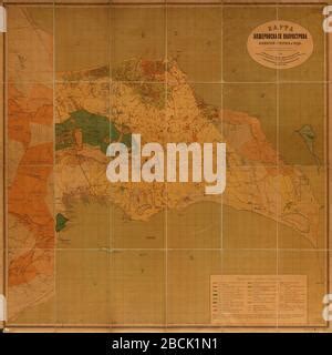 Map of Absheron peninsula 1899 Stock Photo - Alamy