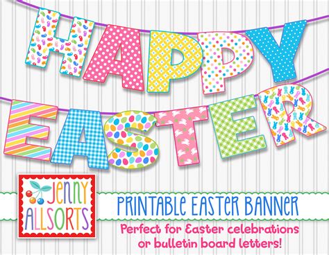 Happy Easter Banner Printable - Printable Word Searches