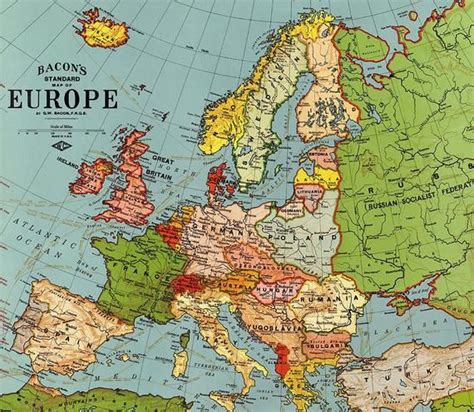 1923 Old Europe Map Printable Digital Download.vintage Europe Map ...