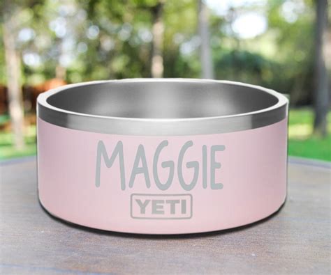 Personalized Dog Bowl Yeti Dog Bowl Engraved Ice Pink Dog | Etsy