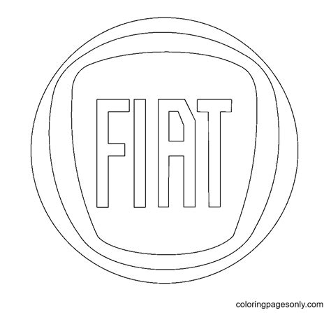 Disegni da colorare logo Fiat - Disegni da colorare logo auto - Disegni ...