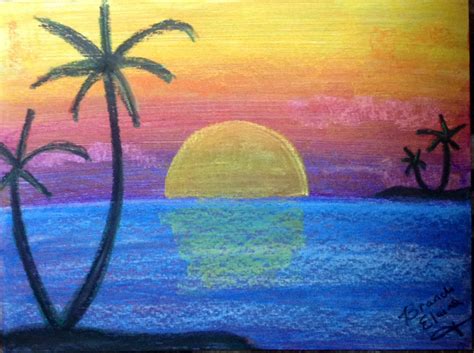 Sunset Desert Painting Easy Pastel Sunset Oil Drawing Brandi Smith ...