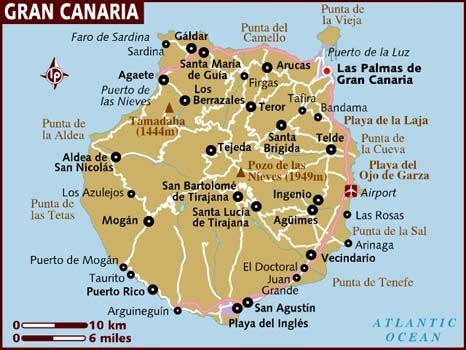 Map of Gran Canaria | Gran canaria, Canary islands spain, Canary ...