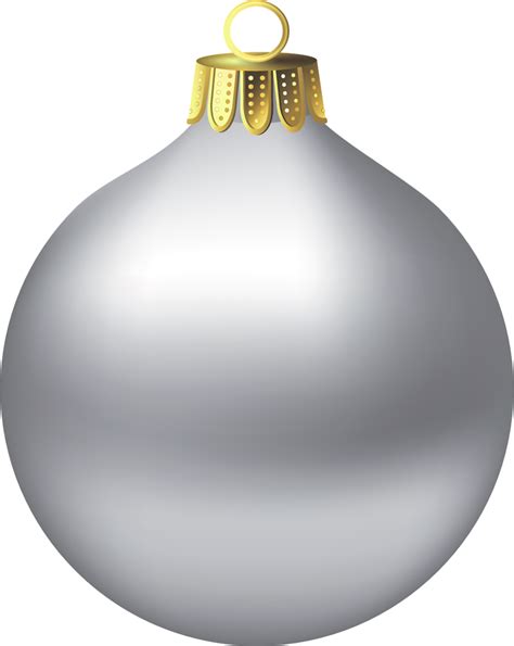 Transparent Christmas Silver Ornament Clipart | Gallery Yopriceville ...