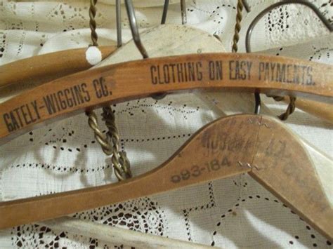 primitive clothes hangers | lot of vintage clothes hangers advertising ...