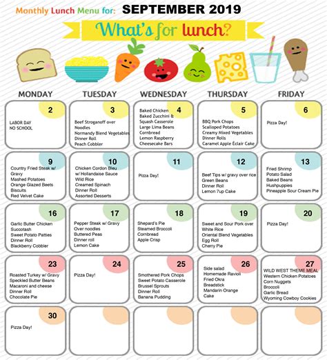 lunch menu copy.pages – South Baldwin Christian Academy | Accredited ...