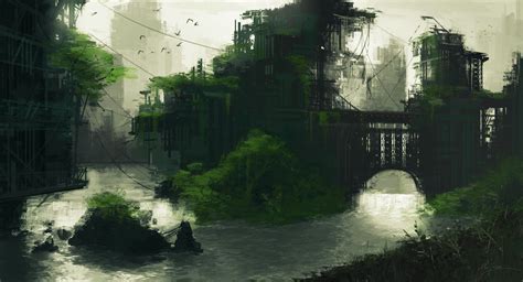 City Ruins, Matteo Marjoram | Apocalypse aesthetic, Overgrown, Fantasy city