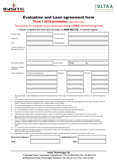 Car Loan Agreement - Free Printable Documents