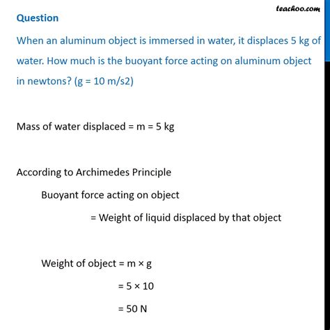 What is Archimedes Principle? - Class 9 Science Notes - Teachoo