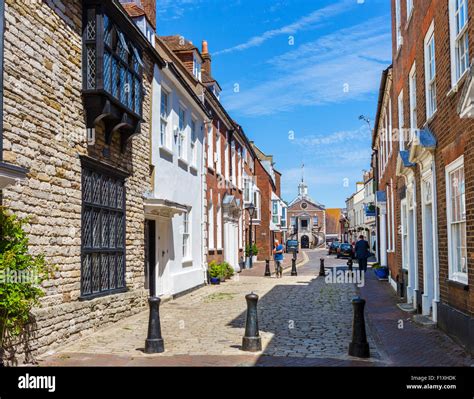 Church Street in the historic old town, Poole, Dorset, England, UK ...