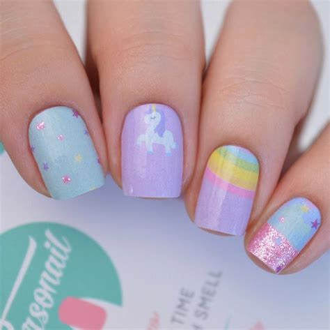 Unicorn Glitter Magical Nail Polish Wraps Available in adult | Etsy