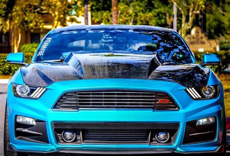 2015-2017 Mustang 4 INCH COWL Hood by HCM (Fits all 2015 Models) CARBON ...