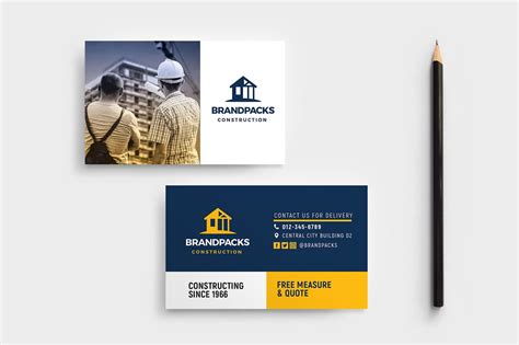 Construction Business Cards Templates Free