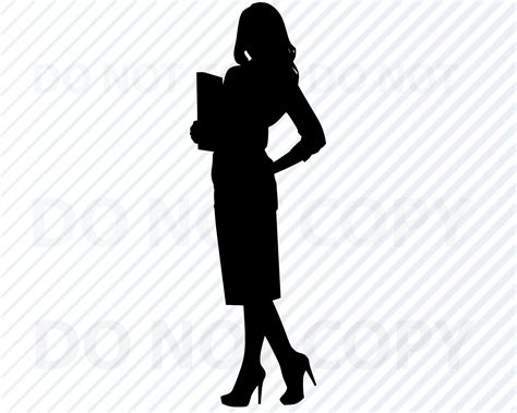 Businesswoman Clipart Black And White Cross