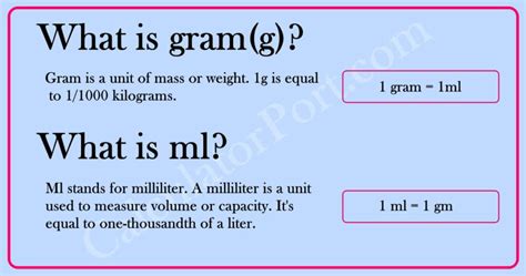 ml to g converter | Easy to convert – CalculatorPort