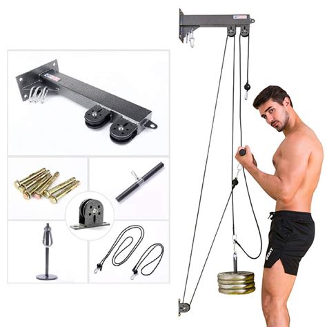 Buy Fitness Cable Pulley System, DIY Pulley Cable Machine Attachment ...