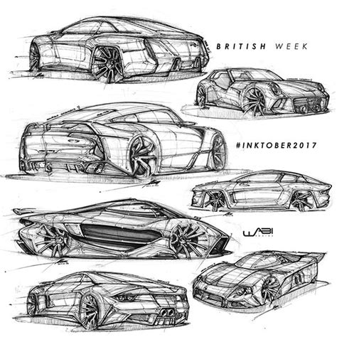 Sketchbook & Inktober 2017 on Behance | Industrial design sketch, Car ...