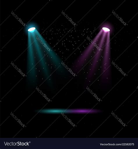 Colored spotlights lights for stage lighting Vector Image