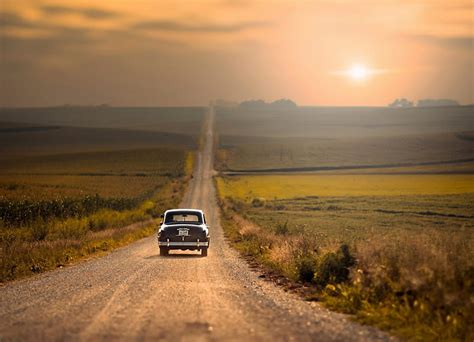 Country Road, sunset, country, road, car, HD wallpaper | Peakpx