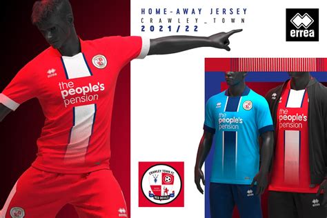 Errea launch Crawley Town FC new home & away kits for 2021/22 season!