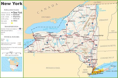 Road Map Of New York State