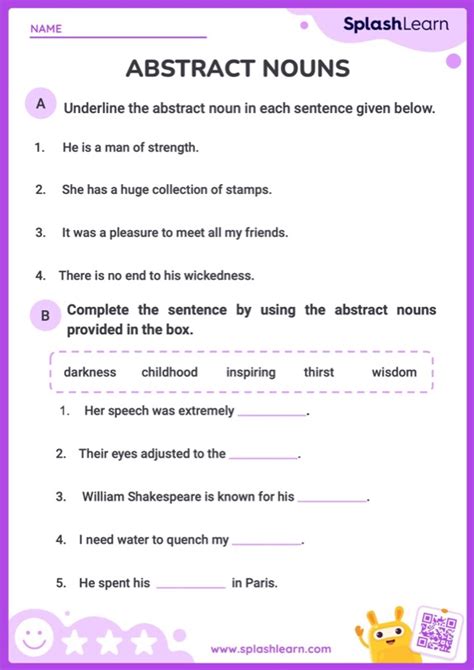 Free abstract noun worksheet grade 3, Download Free abstract noun ...