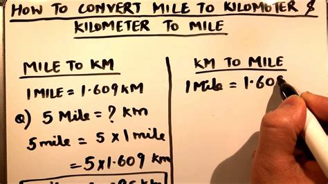 HOW TO CONVERT KILOMETER(KM) TO MILE AND MILE TO KILOMETER - YouTube