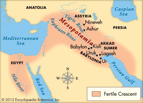 Mesopotamia Map With Rivers