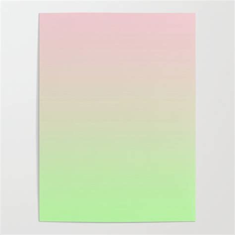 Pastel Ombre Millennial Pink Green Gradient Pattern Poster by Art ...