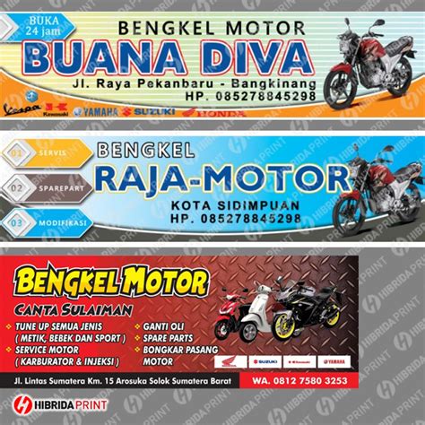 Design dan Cetak Banner Spanduk Bengkel Motor 01