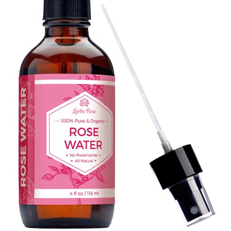 Rose Water Facial Toner by Leven Rose, 100% Pure Organic Natural ...