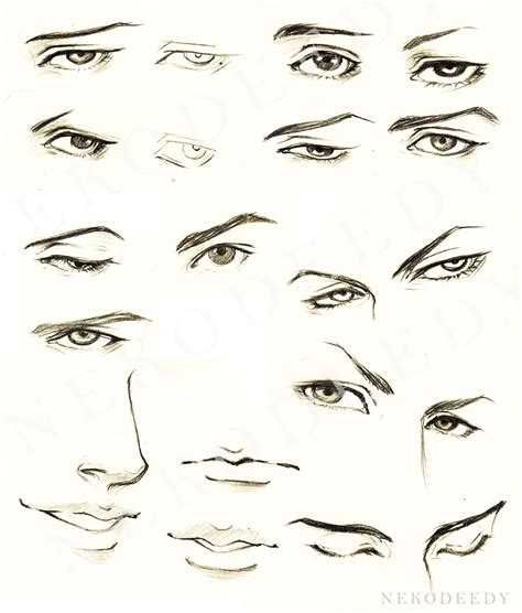 Tutorial - Eyes Male for Manga by nekodeedy | Eye drawing tutorials ...