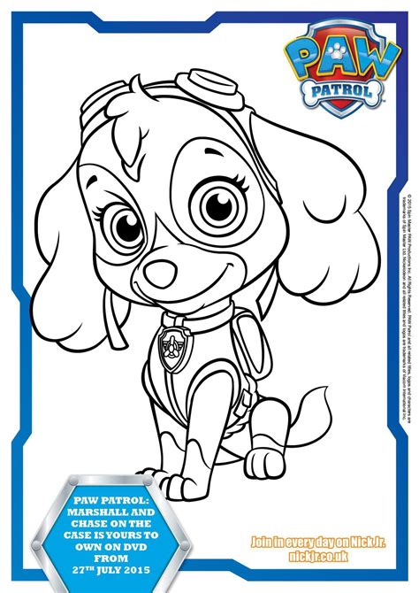 Paw Patrol Coloring Pages Skye - Coloring Home