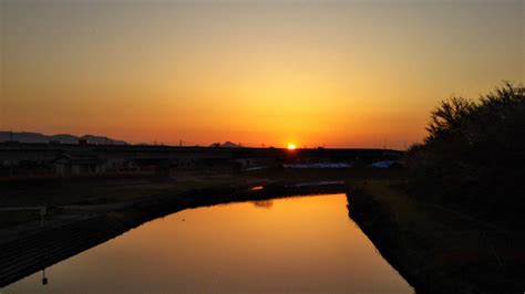 River During Sunset Under Dusk Clouds Sky Reflection On Water HD Nature ...