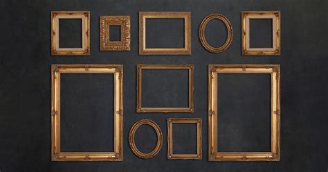 Gold on Black Gallery Wall & Frames