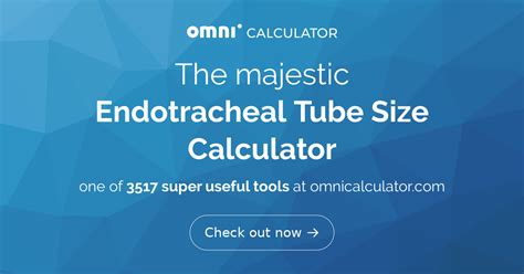 Endotracheal Tube Size Calculator | Formula