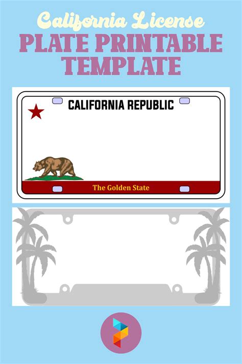 License Plate Template Printable