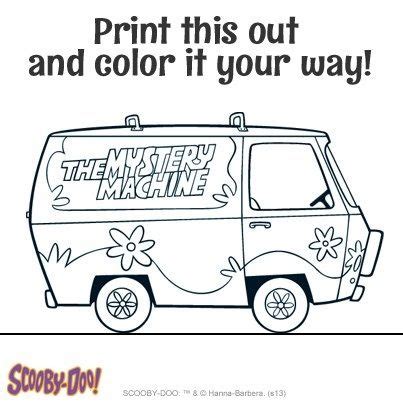 Mystery Machine Van Scooby Doo Coloring Pages Coloring Pages