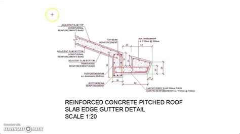 Concrete Roof Gutter Detail