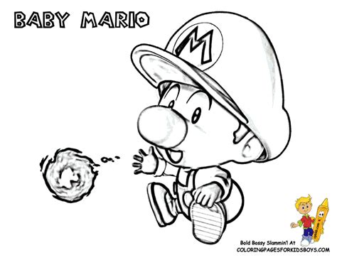 Free Baby Mario Coloring Pages