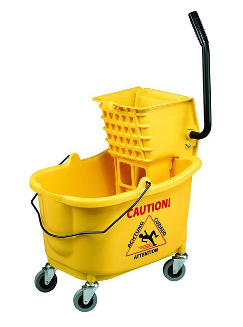 Janico 1010 Mop Bucket Side Press Wringer Combo, 35 quart, 8.5 gal ...