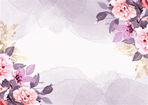 Floral Purple Watercolor Background, Desktop Wallpaper, Purple, Flowers ...