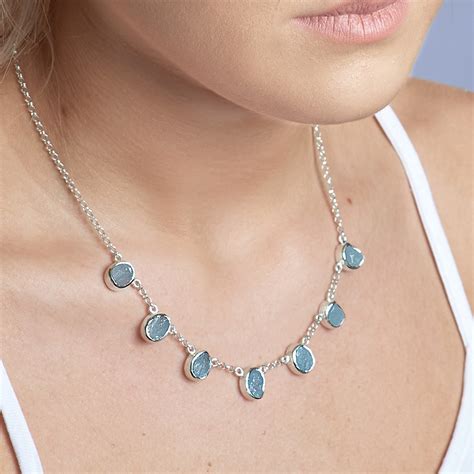 Aquamarine Gemstone Necklace