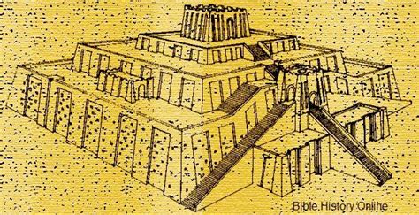 Reconstruction Sketch of the Ziggurat at Ur - Bible History