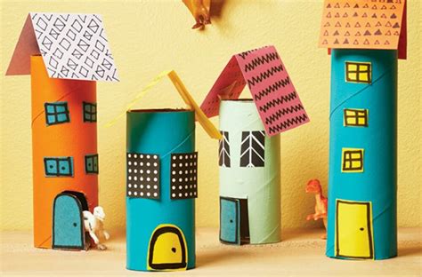 Houses | Kid friendly crafts, Paper roll crafts, Crafts