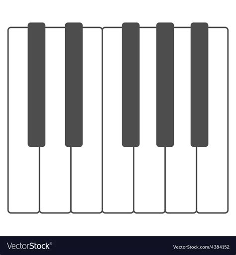 Piano keys Royalty Free Vector Image - VectorStock