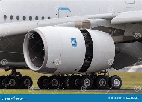 Rolls Royce Trent Engine On Airbus A380 Aircraft. Editorial Photo ...