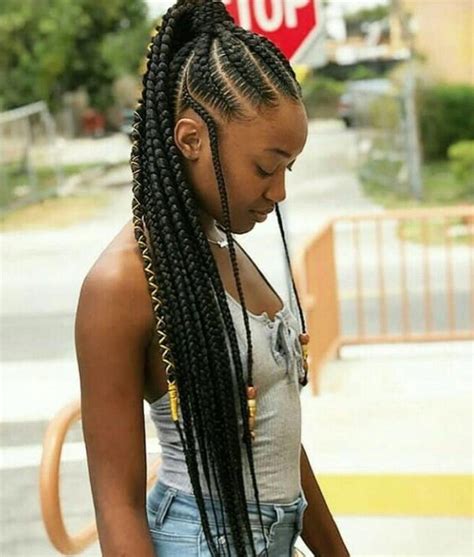 #Braidedhairstyles | Cornrow ponytail, Braided hairstyles, Hair styles