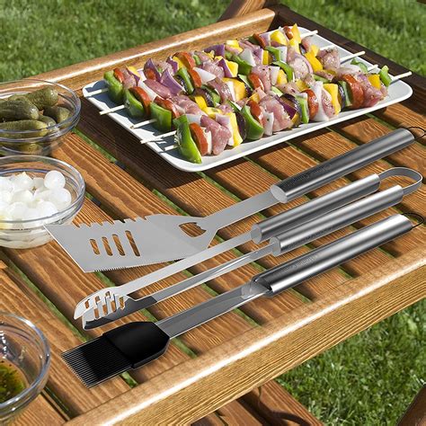 BBQ Grill Tool Set 16 Piece Stainless Steel Barbecue Grilling ...