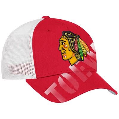 Reebok Jonathan Toews Chicago Blackhawks Player Stretch Fit Hat - Red/White